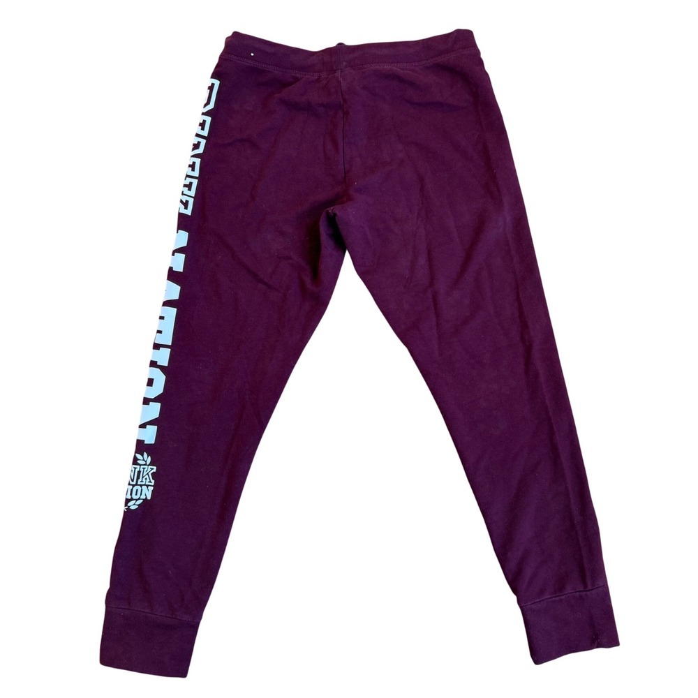 PINK Victoria's Secret Nation‎ Joggers Sweatpants Burgundy Size S - Picture 2 of 12
